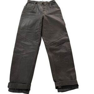 Vintage Detour leather Pants Y2K S 12 High Waisted Contrast Stitch Canada Made